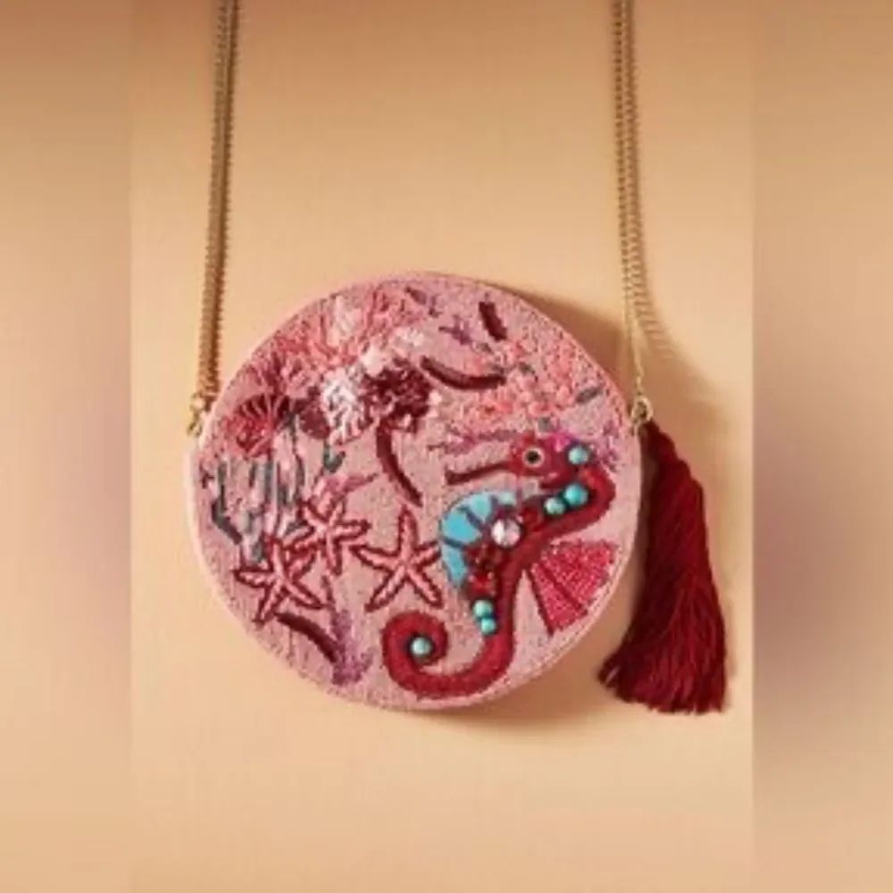 Anthropologie Pink Clutch Wristlet